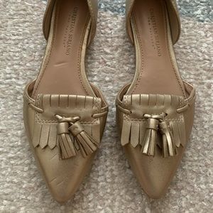 Christian Siriano Gold Shoe